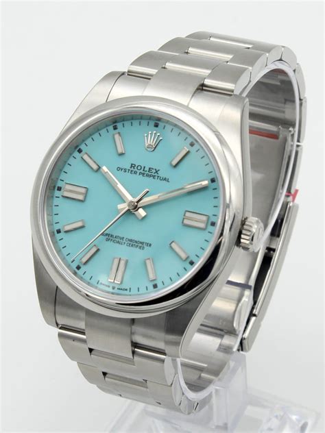 fake rolex blue face oyster perpetual|rolex oyster perpetual 41 tiffany.